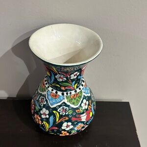 Colorful Turkish Floral Ceramic Vase